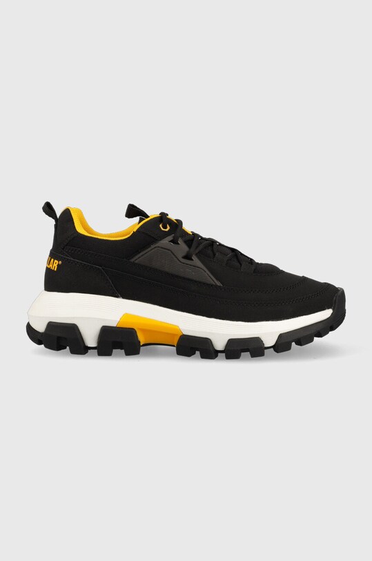 Semišové sneakers boty Caterpillar Raider Lace plochá černá P110599.BLK.YELLOW