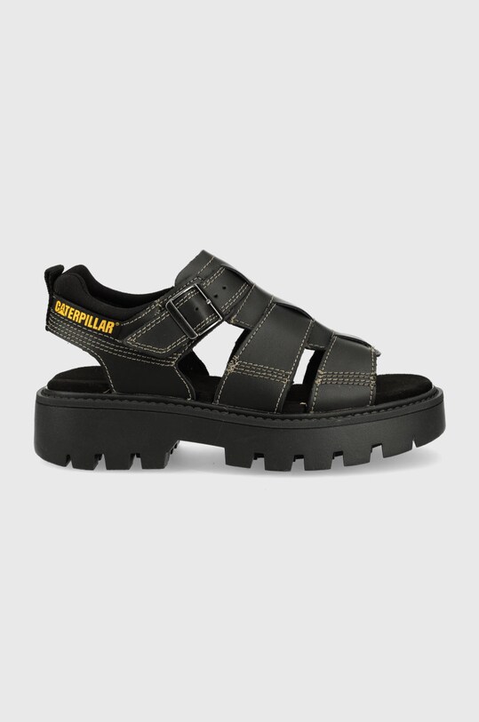 Кожени сандали Caterpillar гладка кожа черен P110618.BLACK