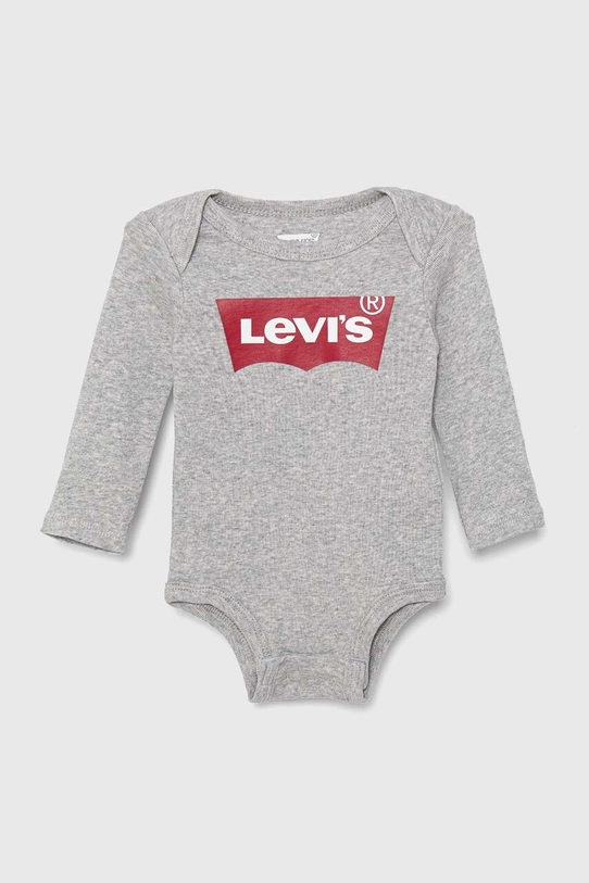 Dječaci Pamučni bodi za bebe Levi's 2-pack NL0282.B siva