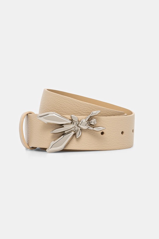 Patrizia Pepe pasek skórzany Planet friendly beżowy CW0471.L001