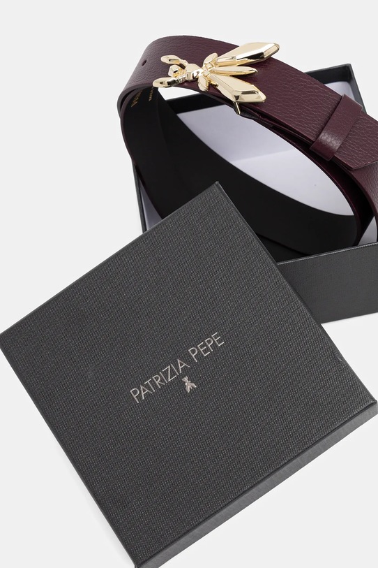 Doplňky Kožený pásek Patrizia Pepe CW0471.L001 burgundské