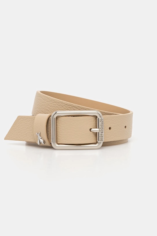 Шкіряний ремінь Patrizia Pepe бежевий CW6408.L001