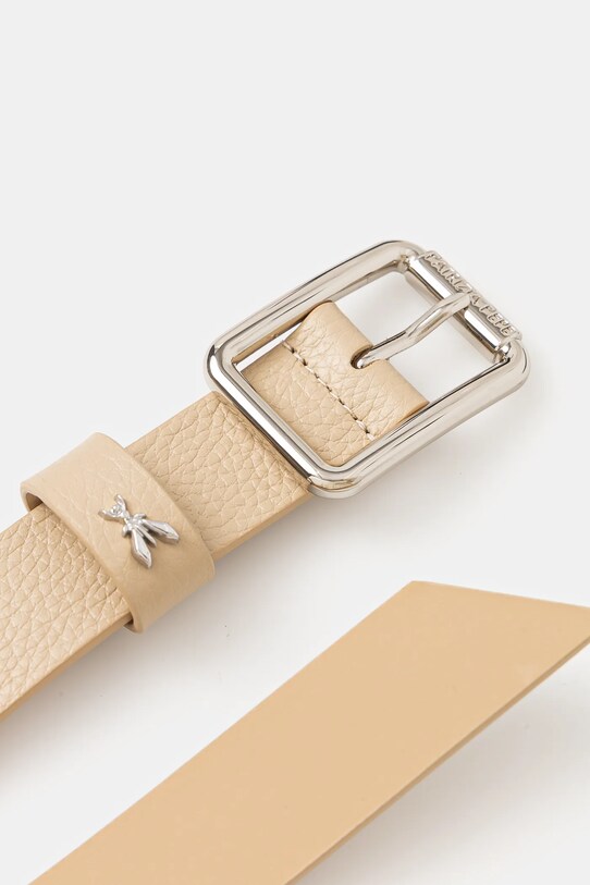 Шкіряний ремінь Patrizia Pepe CW6408.L001 бежевий AW24