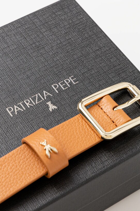 Аксессуары Кожаный ремень Patrizia Pepe CW6408.L001 коричневый