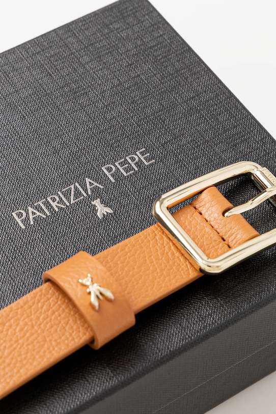 Accesorii Patrizia Pepe curea de piele CW6408.L001 maro