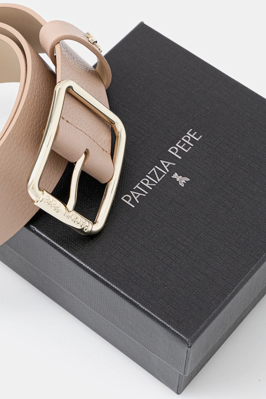 Akcesoria Patrizia Pepe pasek skórzany CW6409.L001 beżowy