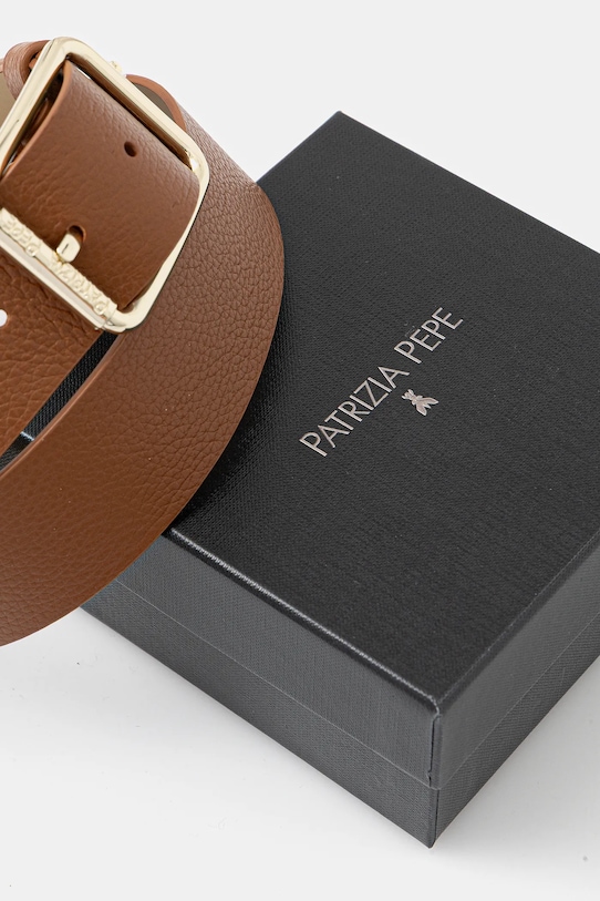 Akcesoria Patrizia Pepe pasek skórzany CW6409.L001 brązowy