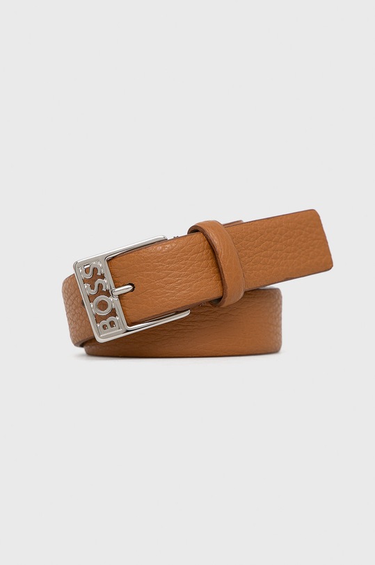 Kožený pásek BOSS hnědá 50470599