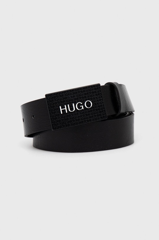 Kožený opasok Hugo čierna 50440913