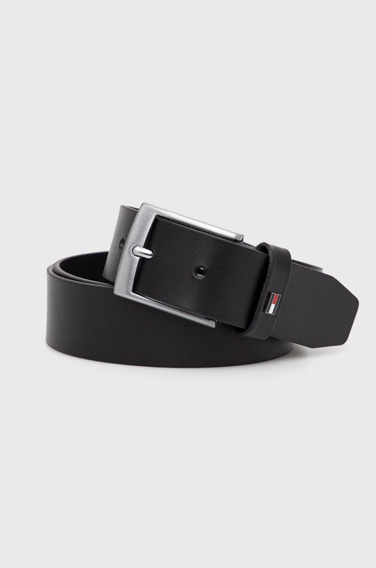 Tommy Hilfiger Pasek skórzany czarny AM0AM08213.PPYY