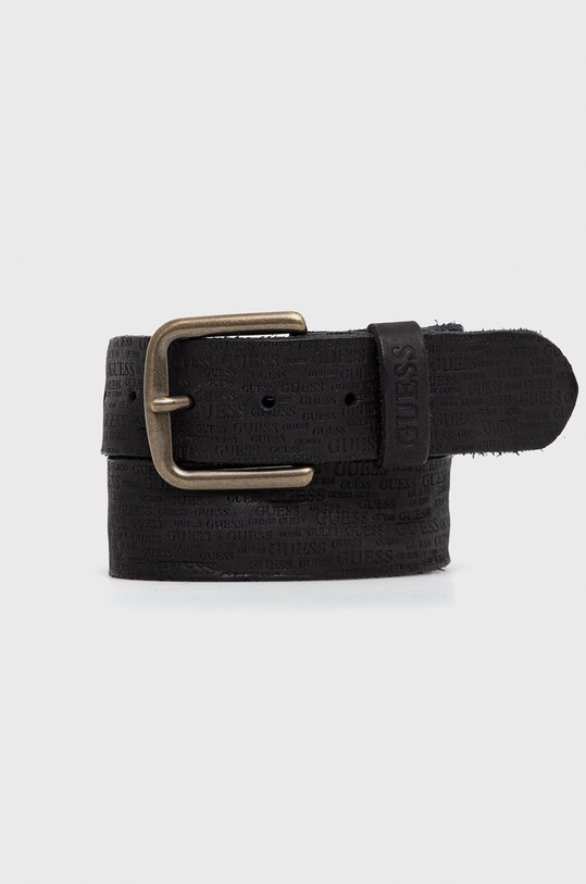 Kožený opasok Guess čierna BM7508.LEA40