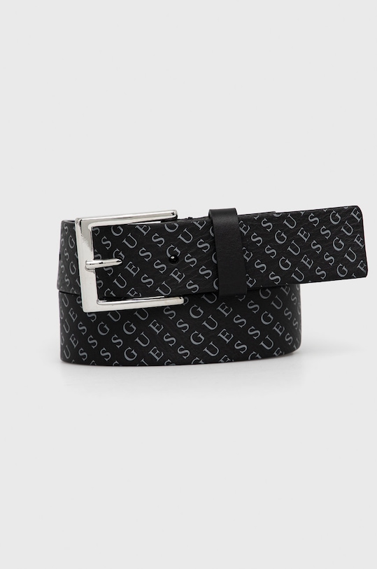 Guess Pasek skórzany czarny BM7510.LEA35