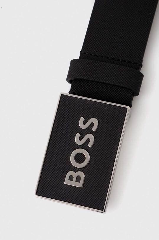 Kožený pásek BOSS 50471333 černá AA00