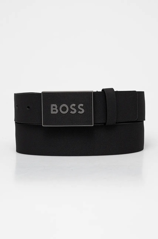 Kožený pásek BOSS černá 50471333