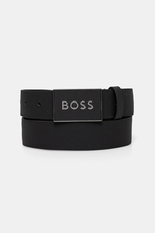 Шкіряний ремінь BOSS чорний 50471333