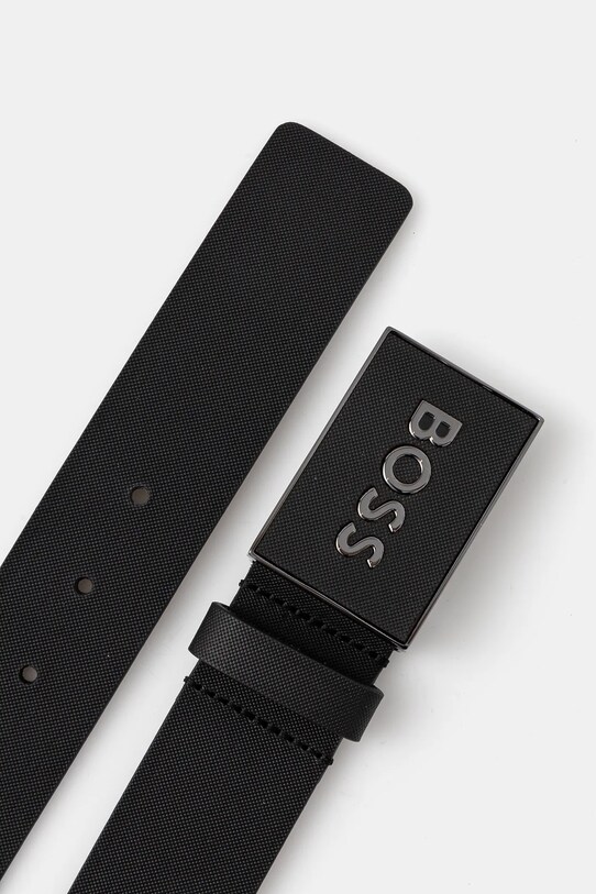Шкіряний ремінь BOSS 50471333 чорний AA00