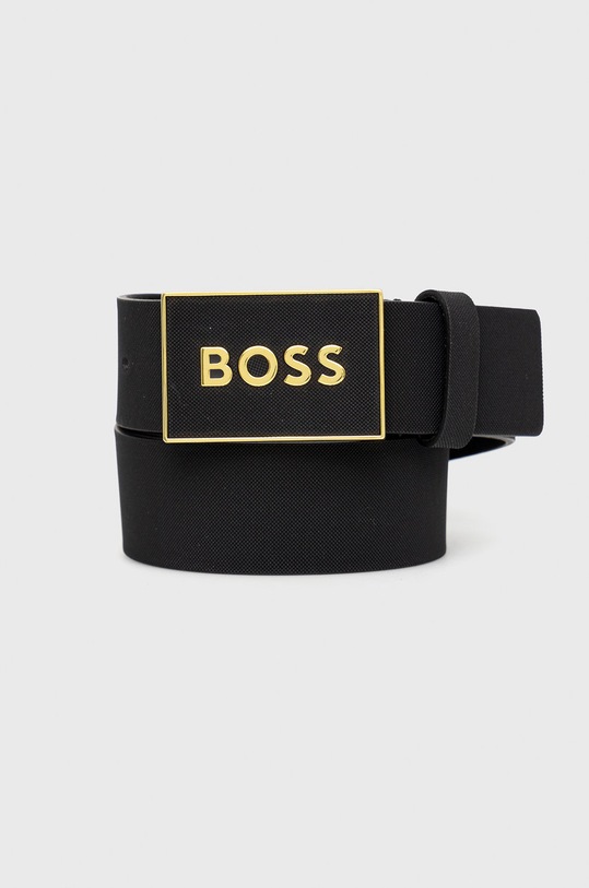 Kožený pásek BOSS černá 50471333