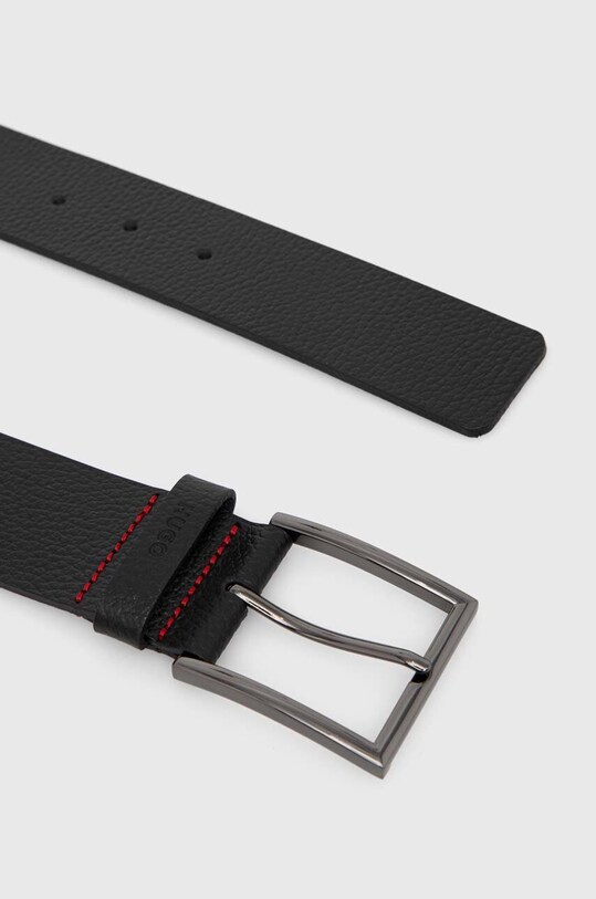 Шкіряний ремінь HUGO 50471562 чорний AW25