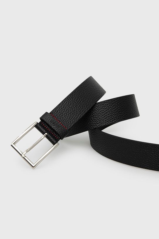 HUGO pasek skórzany 50471562 czarny AW25