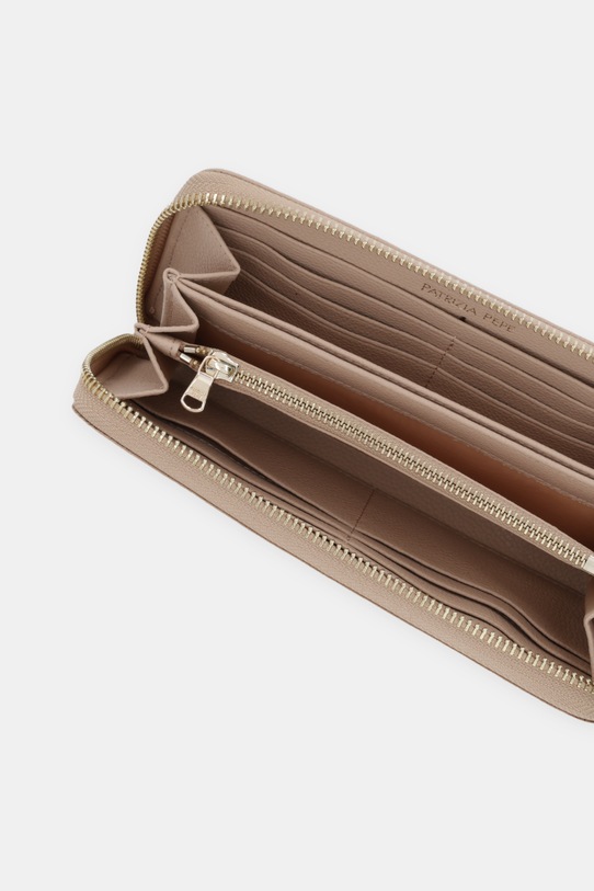Akcesoria Patrizia Pepe portfel skórzany CQ4879.L001 beżowy