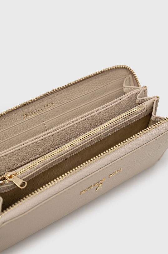 Akcesoria Patrizia Pepe portfel skórzany CQ4879.L001 beżowy