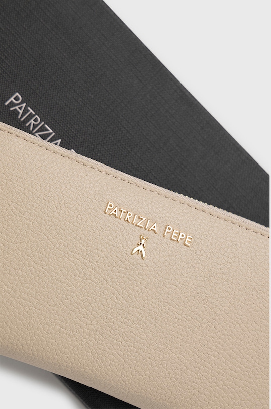 Patrizia Pepe portfel skórzany beżowy CQ4879.L001