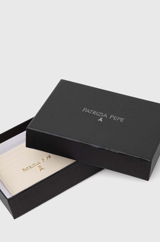 Patrizia Pepe etui na karty skórzane beżowy CQ7001.L001