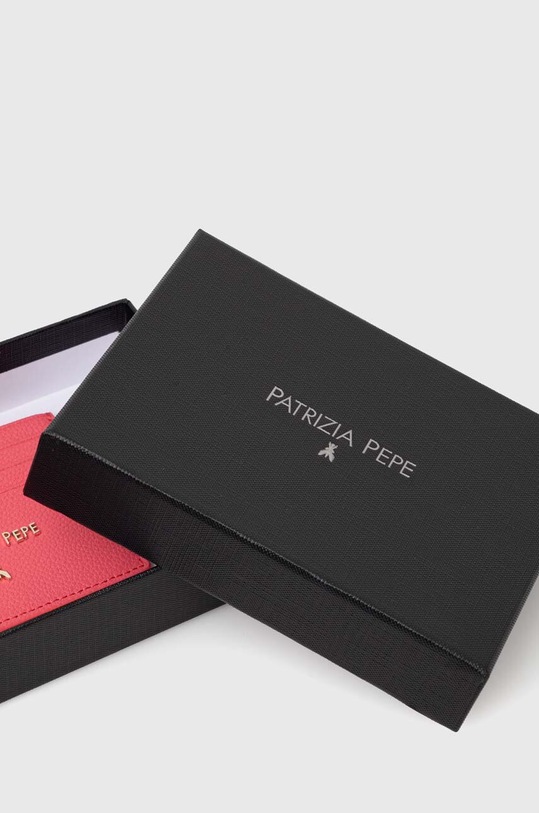 Шкіряний чохол на банківські карти Patrizia Pepe рожевий CQ7001.L001