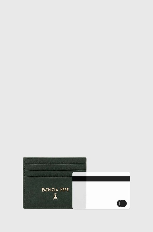 Δερμάτινη θήκη για κάρτες Patrizia Pepe CQ7001.L001 πράσινο