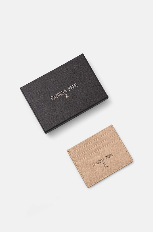 Аксесуари Шкіряний чохол на банківські карти Patrizia Pepe CQ7001.L001 бежевий