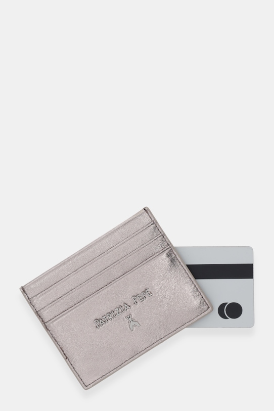 Akcesoria Patrizia Pepe etui na karty skórzane CQ7001.L001 szary