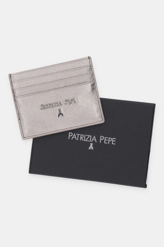 Patrizia Pepe etui na karty skórzane szary CQ7001.L001