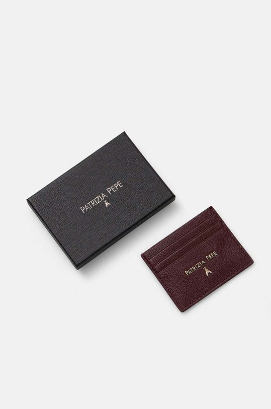 Аксесуари Шкіряний чохол на банківські карти Patrizia Pepe CQ7001.L001 бордо