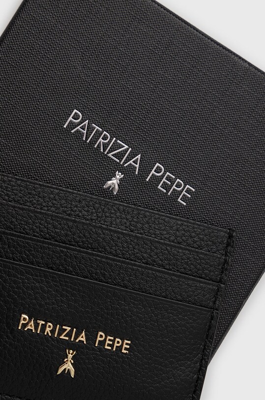 Аксесуари Шкіряний чохол на банківські карти Patrizia Pepe CQ7001.L001 чорний