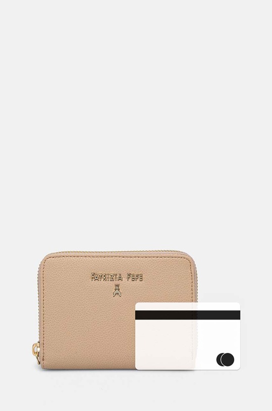 Шкіряний гаманець Patrizia Pepe бежевий CQ8512.L001