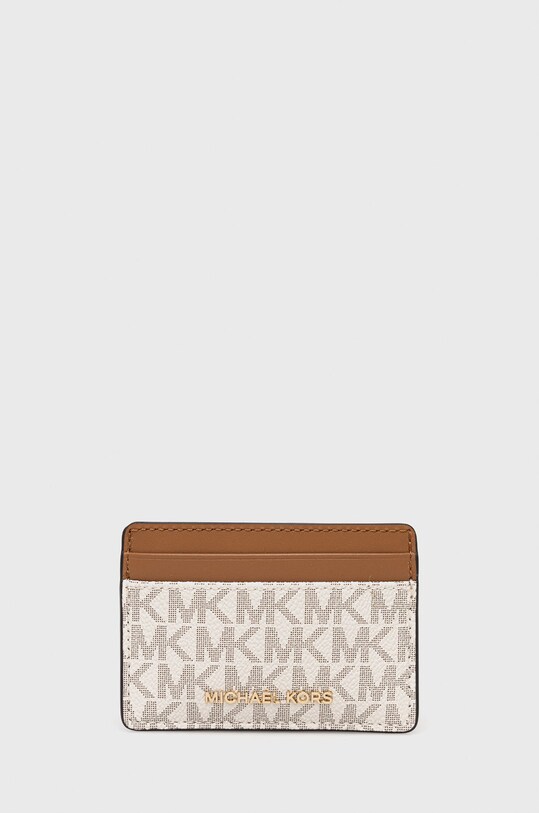 MICHAEL Michael Kors etui na karty 34F1GJ6D0B imitacja skóry licowej beżowy 34F1GJ6D0B