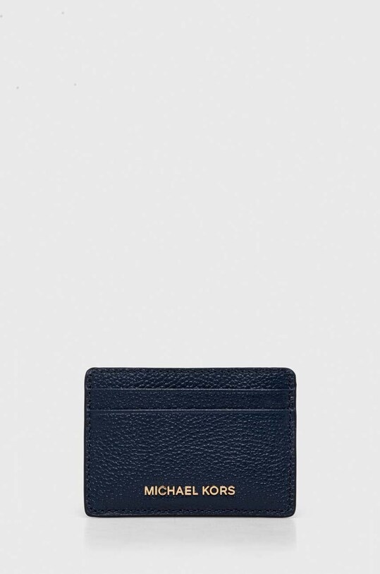 MICHAEL Michael Kors etui na karty skórzane skóra licowa granatowy 34F9GF6D0L