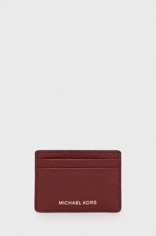 MICHAEL Michael Kors etui na karty skórzane 34F9GF6D0L skóra licowa bordowy 34F9GF6D0L