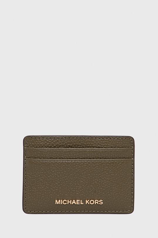 MICHAEL Michael Kors etui na karty skórzane 34F9GF6D0L skóra licowa zielony 34F9GF6D0L