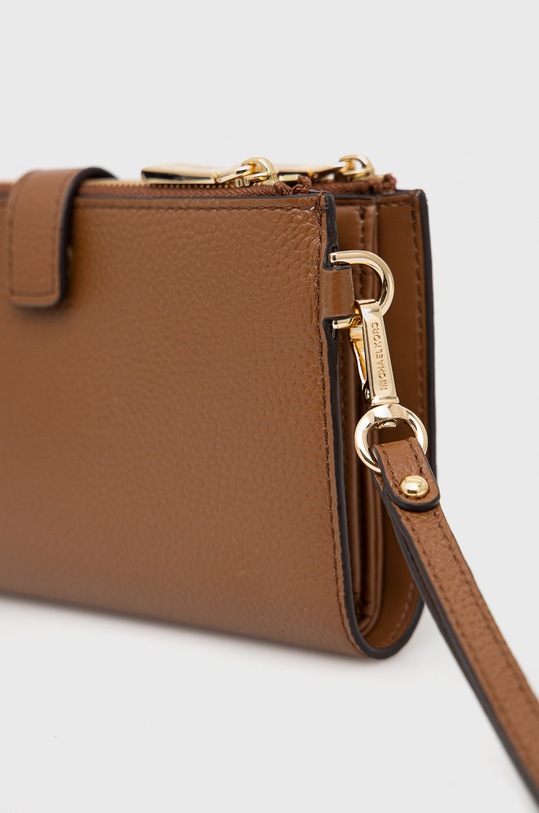 Kožená peňaženka MICHAEL Michael Kors 34F9GAFW4L hnedá SS24