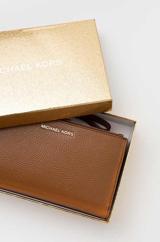 Kožená peňaženka MICHAEL Michael Kors hnedá 34F9GAFW4L