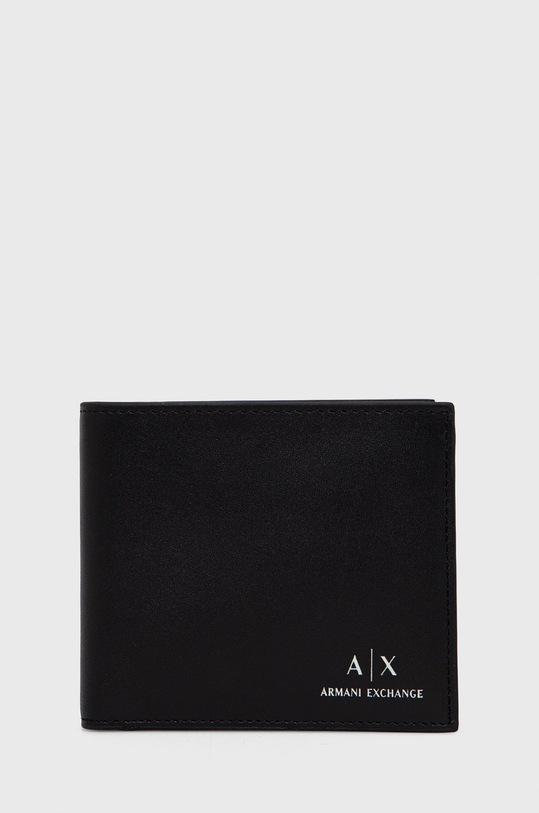 Armani Exchange portofel de piele piele negru 958435.CC845