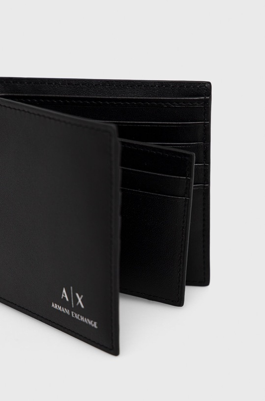 Armani Exchange portofel de piele 958435.CC845 negru SS22