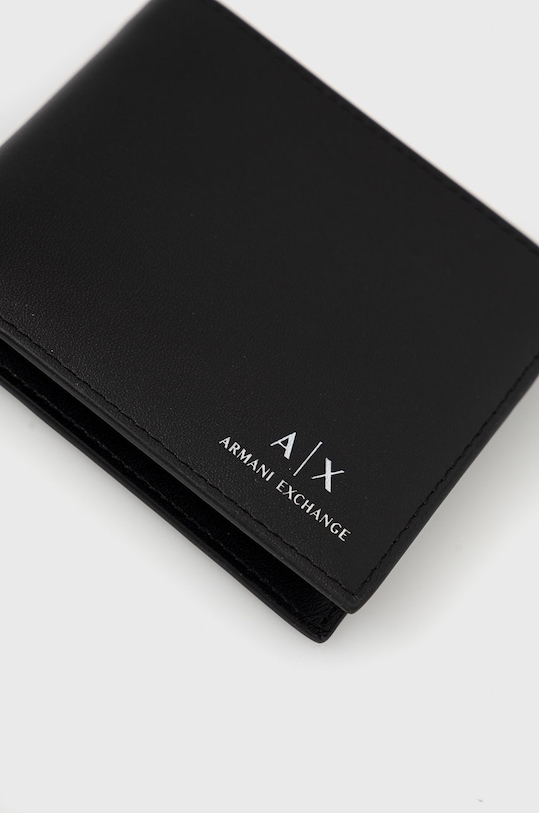 Kožená peňaženka Armani Exchange čierna 958097.CC845