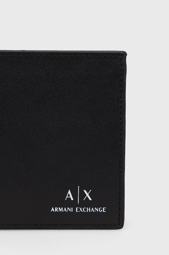 Kožená peňaženka Armani Exchange 958098.CC845 čierna SS22