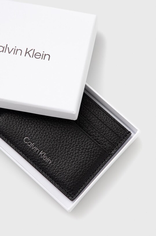 Шкіряний чохол на банківські карти Calvin Klein чорний K50K507389.PPYY