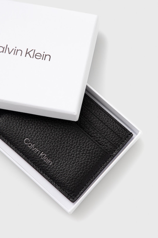 Кожаный чехол на карты Calvin Klein чёрный K50K507389.PPYY