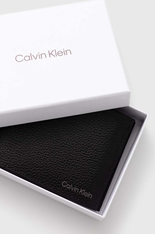 Calvin Klein portfel skórzany czarny K50K507969.PPYY