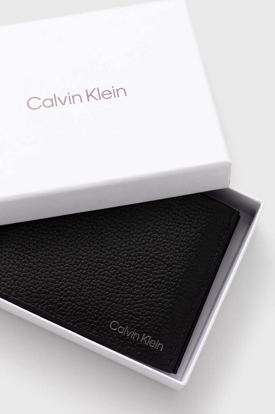 Kožená peňaženka Calvin Klein čierna K50K507969.PPYY