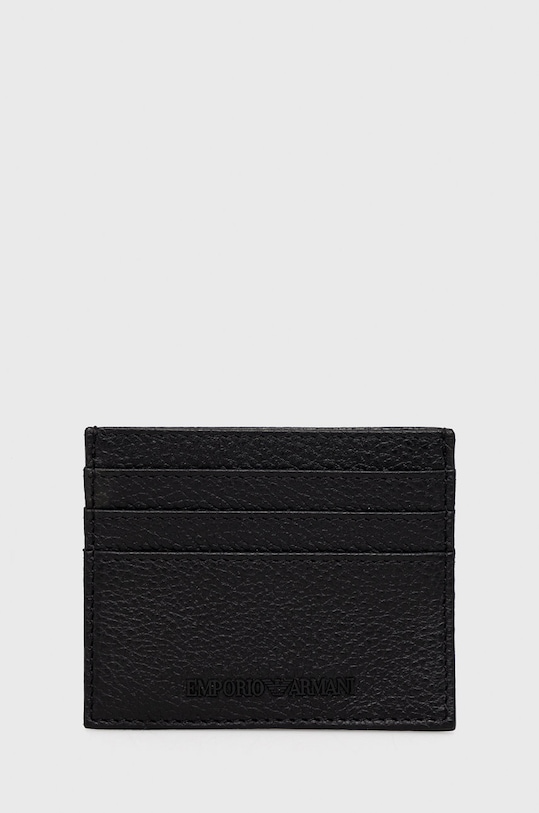 Emporio Armani portfel i etui na karty skórzane czarny Y4R378.Y068E